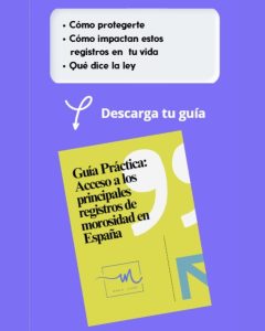 Portada de la guía práctica para acceder a registros de morosidad en España.